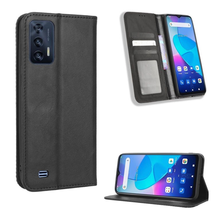 For Oukitel C31 Magnetic Buckle Retro Texture Leather Phone Case