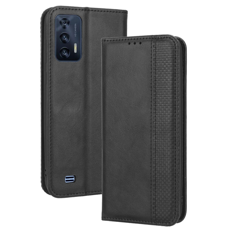 For Oukitel C31 Magnetic Buckle Retro Texture Leather Phone Case