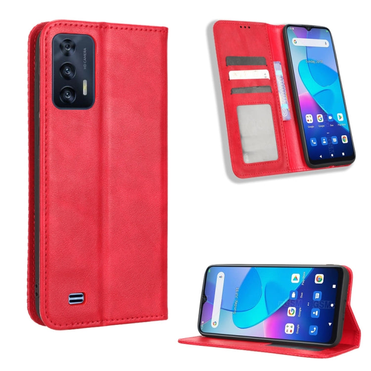 For Oukitel C31 Magnetic Buckle Retro Texture Leather Phone Case