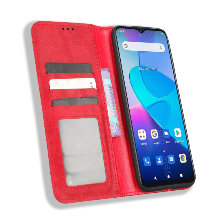 For Oukitel C31 Magnetic Buckle Retro Texture Leather Phone Case