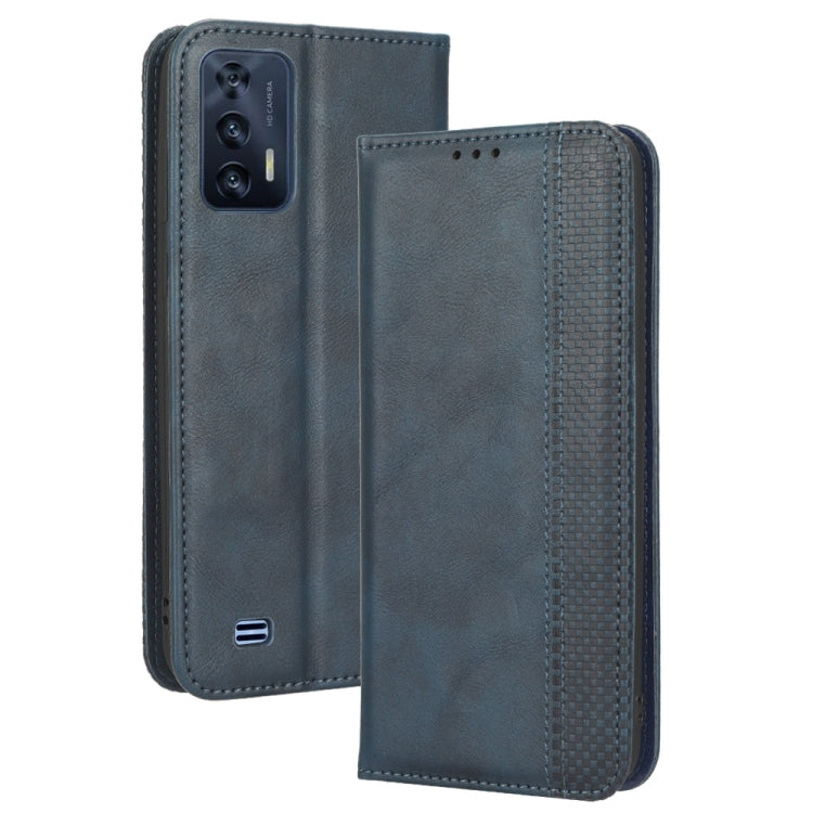 For Oukitel C31 Magnetic Buckle Retro Texture Leather Phone Case