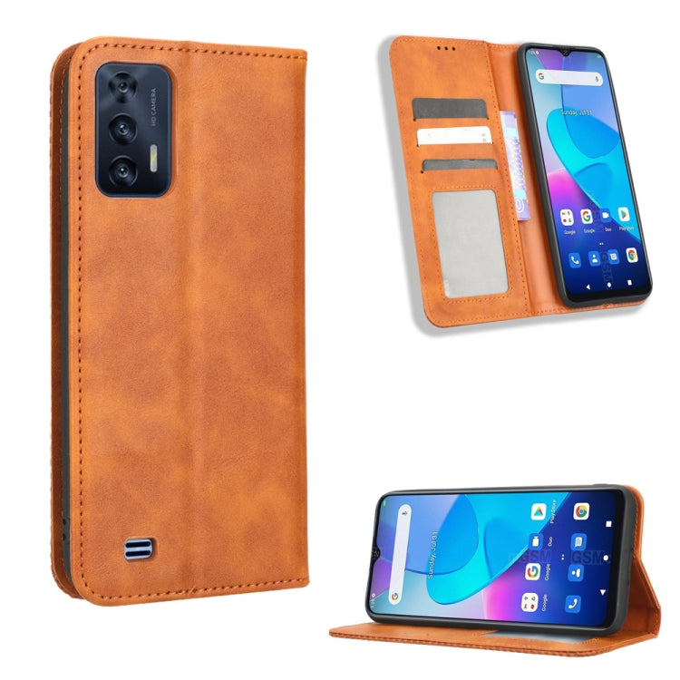 For Oukitel C31 Magnetic Buckle Retro Texture Leather Phone Case