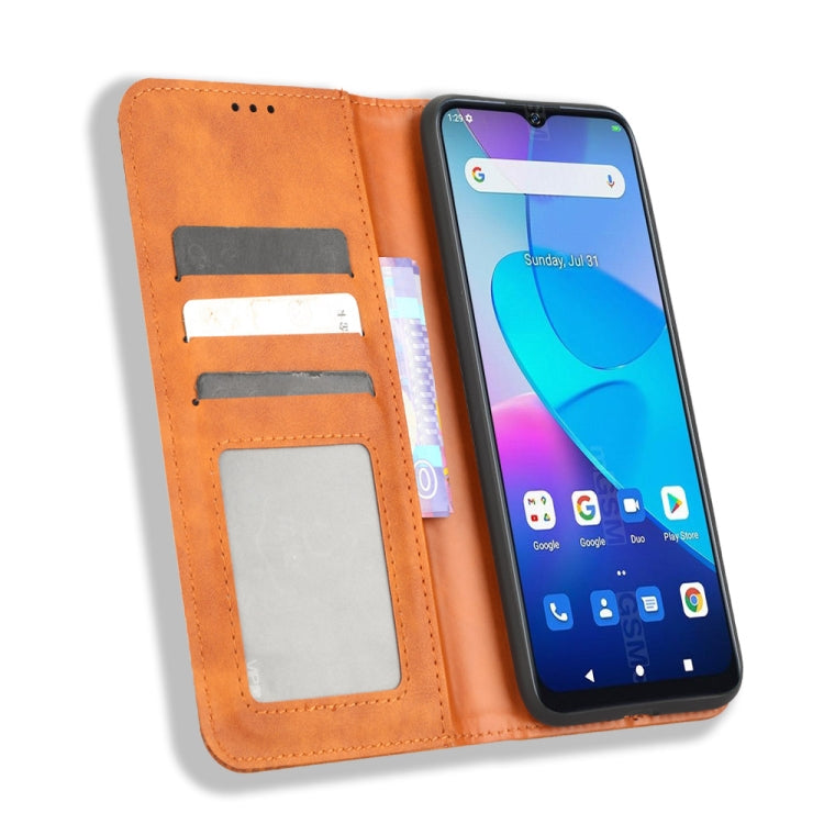 For Oukitel C31 Magnetic Buckle Retro Texture Leather Phone Case