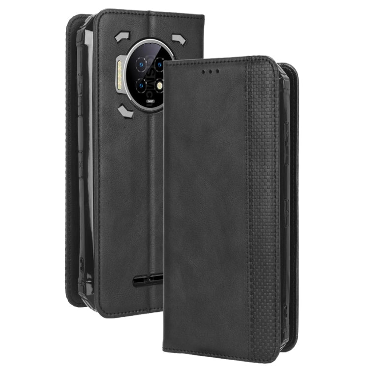 For Oukitel WP19 Magnetic Buckle Retro Texture Leather Phone Case