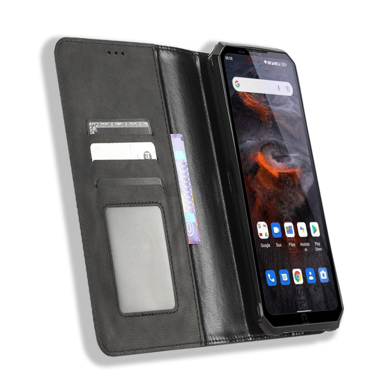 For Oukitel WP19 Magnetic Buckle Retro Texture Leather Phone Case