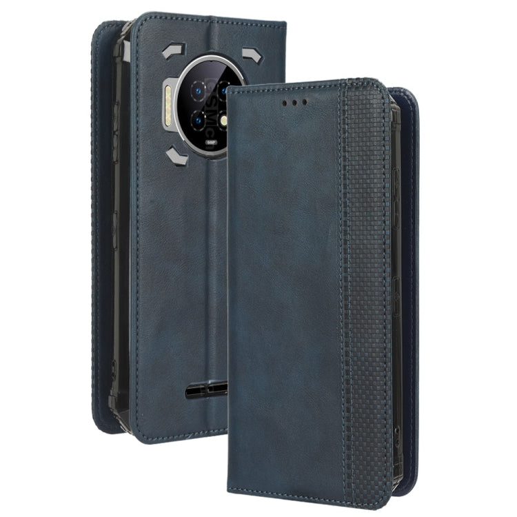For Oukitel WP19 Magnetic Buckle Retro Texture Leather Phone Case