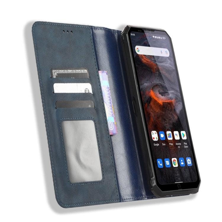 For Oukitel WP19 Magnetic Buckle Retro Texture Leather Phone Case