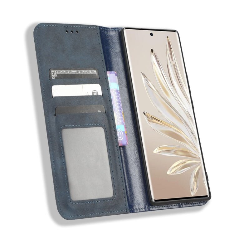 For Honor 70 5G Magnetic Buckle Retro Texture Leather Phone Case