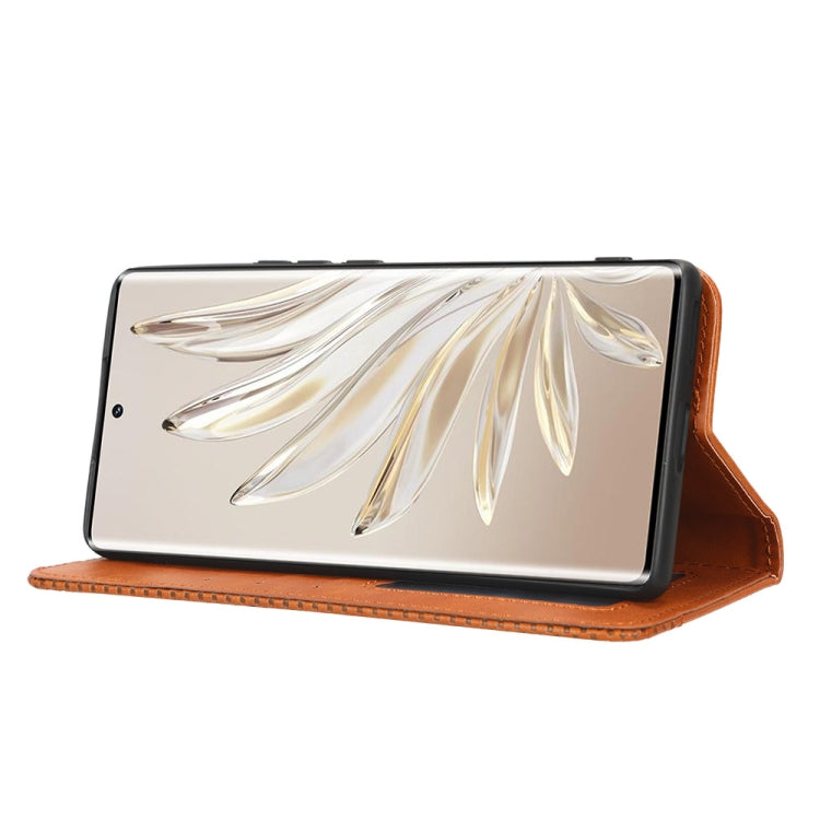 For Honor 70 5G Magnetic Buckle Retro Texture Leather Phone Case