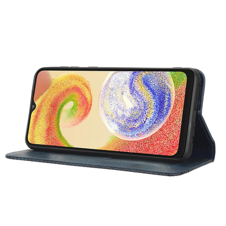 For Samsung Galaxy A04 Magnetic Buckle Retro Texture Leather Phone Case