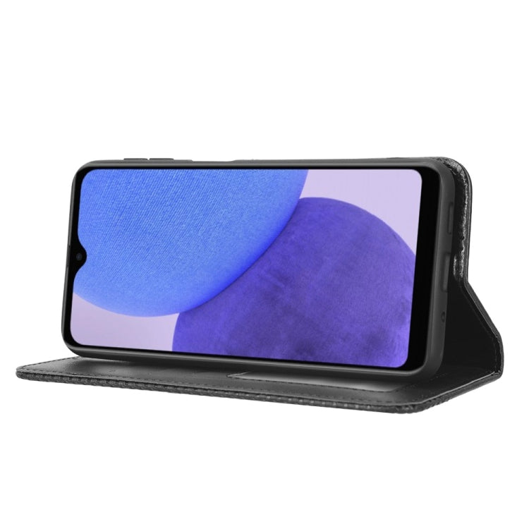 For Samsung Galaxy A23e / A23s / A23 5G JP Magnetic Buckle Retro Texture Leather Phone Case