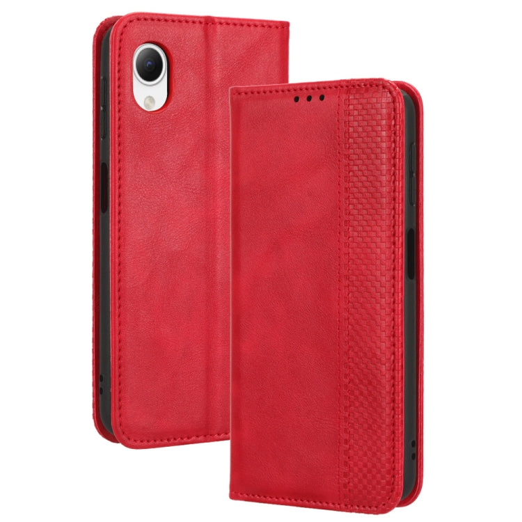 For Samsung Galaxy A23e / A23s / A23 5G JP Magnetic Buckle Retro Texture Leather Phone Case