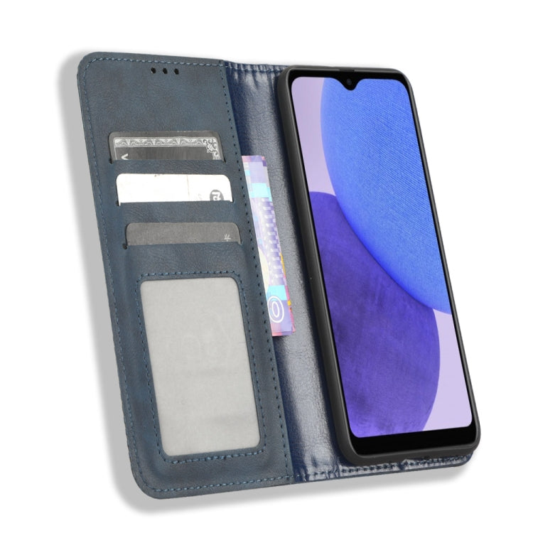 For Samsung Galaxy A23e / A23s / A23 5G JP Magnetic Buckle Retro Texture Leather Phone Case