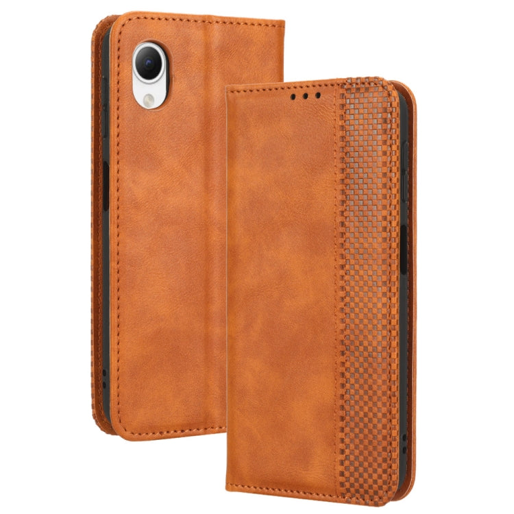 For Samsung Galaxy A23e / A23s / A23 5G JP Magnetic Buckle Retro Texture Leather Phone Case