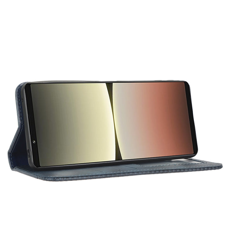 For Sony Xperia 5 IV Magnetic Buckle Retro Texture Leather Phone Case
