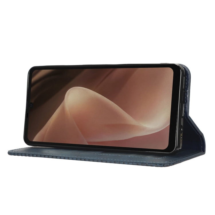 For Sharp Aquos Sense7 Plus Magnetic Buckle Retro Texture Leather Phone Case