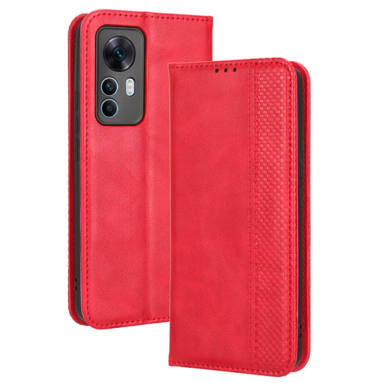 For Xiaomi 12T / Redmi K50 Ultra Magnetic Buckle Retro Texture Leather Phone Case