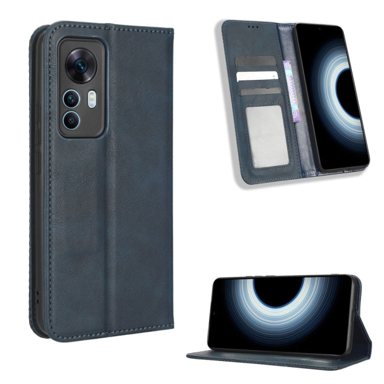 For Xiaomi 12T / Redmi K50 Ultra Magnetic Buckle Retro Texture Leather Phone Case