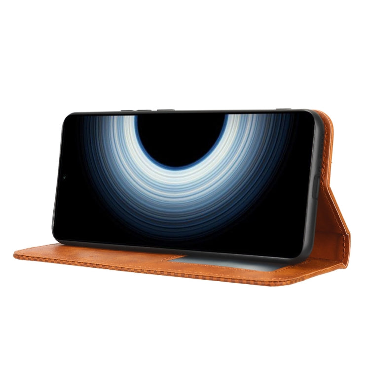 For Xiaomi 12T / Redmi K50 Ultra Magnetic Buckle Retro Texture Leather Phone Case