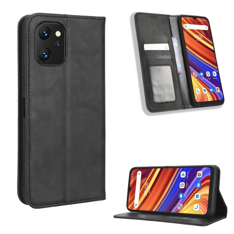 For UMIDIGI Power 7 Max Magnetic Buckle Retro Texture Leather Phone Case