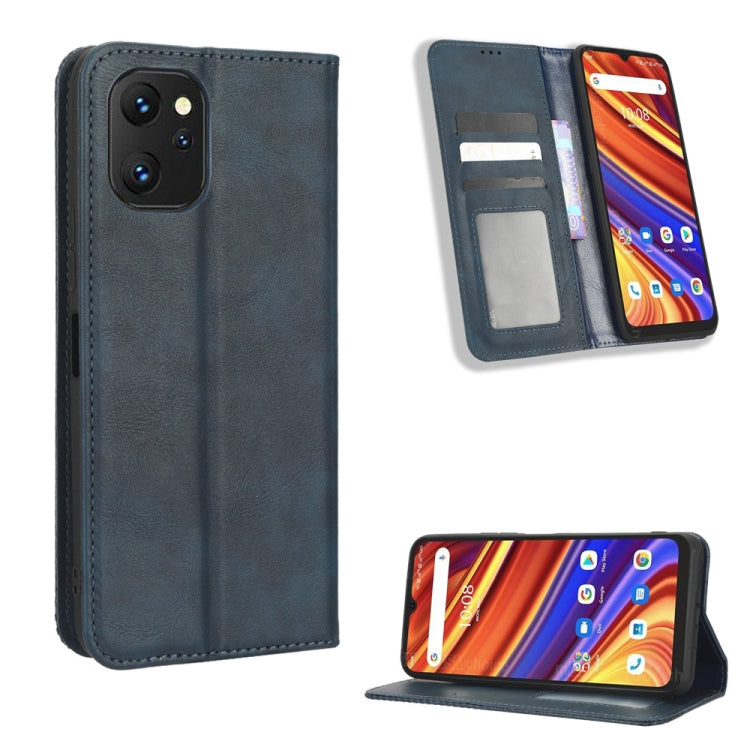 For UMIDIGI Power 7 Max Magnetic Buckle Retro Texture Leather Phone Case