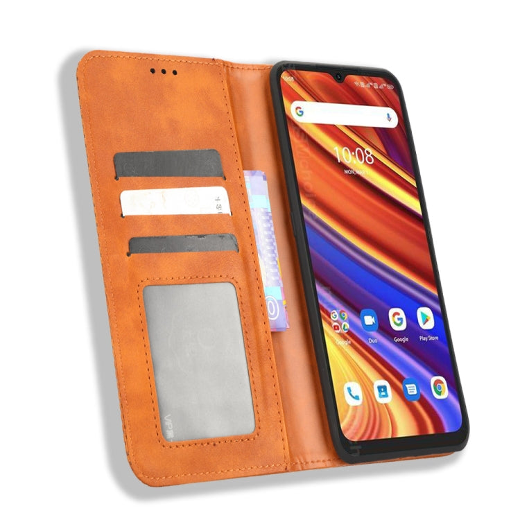 For UMIDIGI Power 7 Max Magnetic Buckle Retro Texture Leather Phone Case