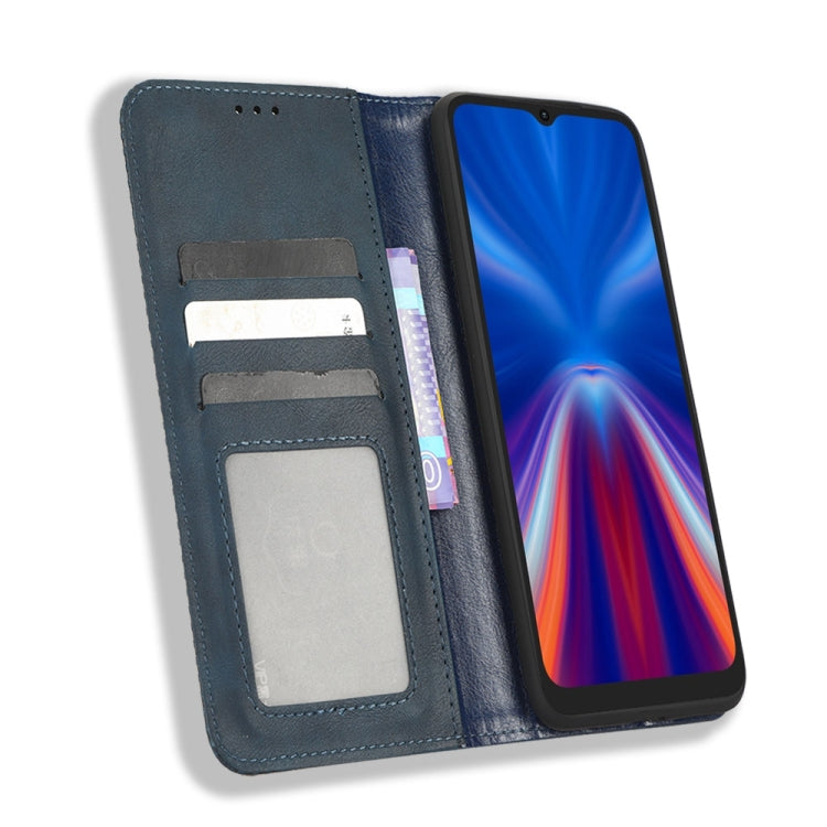 For UMIDIGI C1 Magnetic Buckle Retro Texture Leather Phone Case