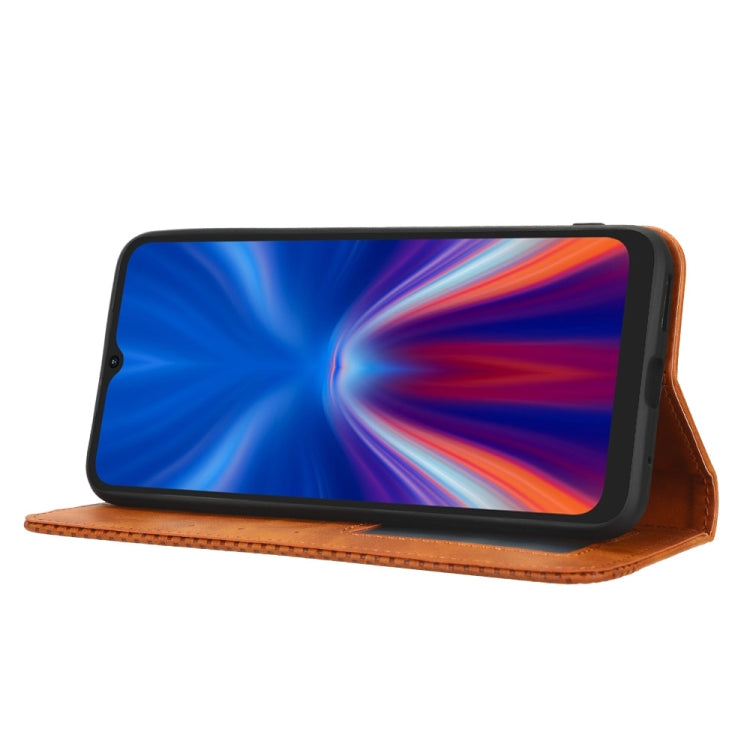 For UMIDIGI C1 Magnetic Buckle Retro Texture Leather Phone Case