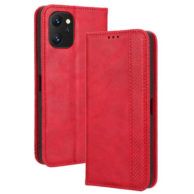 For UMIDIGI Power 7 / Power 7S Magnetic Buckle Retro Texture Leather Phone Case