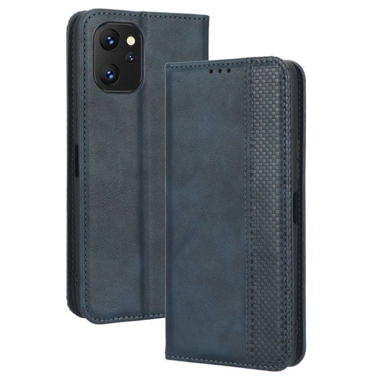 For UMIDIGI Power 7 / Power 7S Magnetic Buckle Retro Texture Leather Phone Case