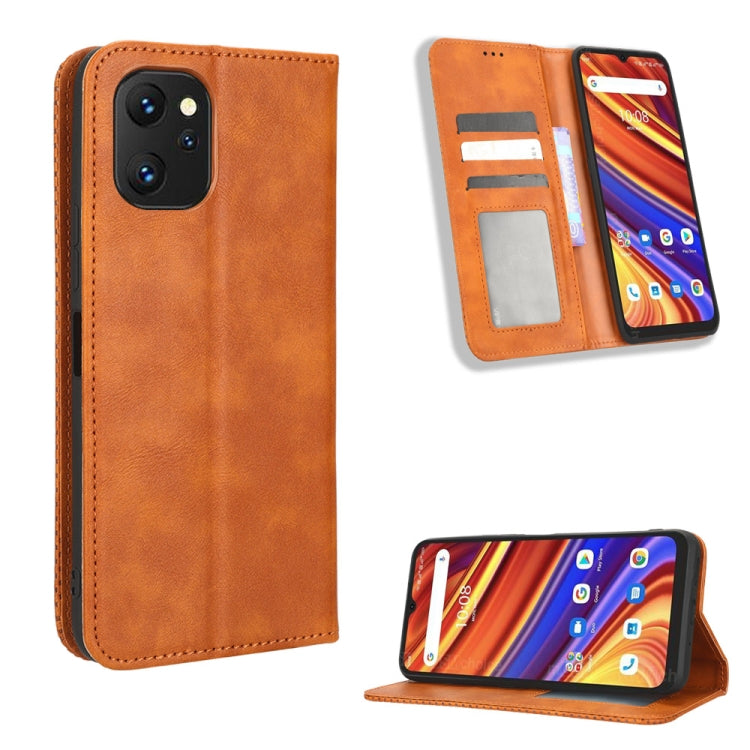 For UMIDIGI Power 7 / Power 7S Magnetic Buckle Retro Texture Leather Phone Case