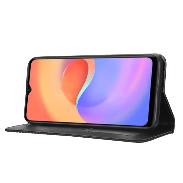 For ZTE Blade A52 Lite Magnetic Buckle Retro Texture Leather Phone Case
