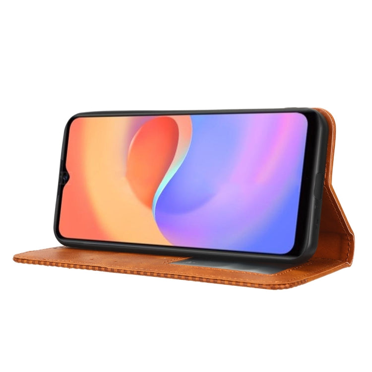 For ZTE Blade A52 Lite Magnetic Buckle Retro Texture Leather Phone Case