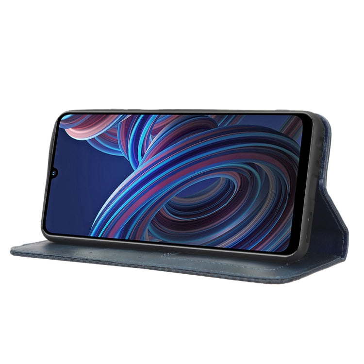 For ZTE Blade A72 5G Magnetic Buckle Retro Texture Leather Phone Case