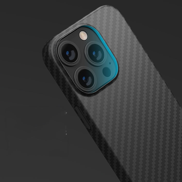 For iPhone 14 Pro Max MOMAX Magsafe Magnetic Carbon Fiber Texture Phone Case(Black)