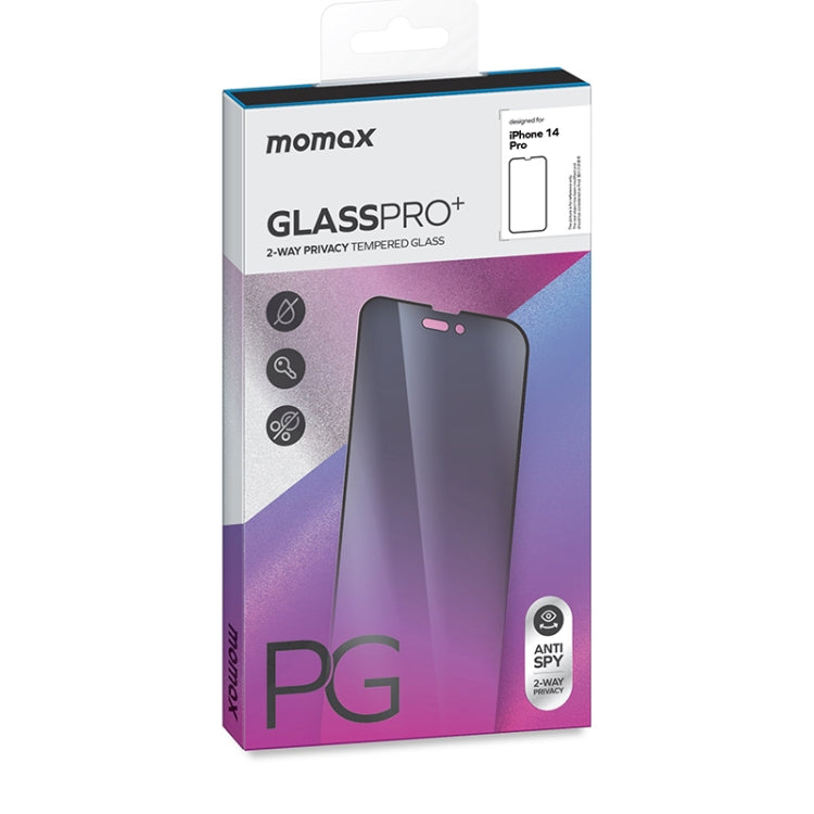 For iPhone 14 Pro MOMAX 0.3mm 28 Degrees Anti-peep Tempered Glass Film