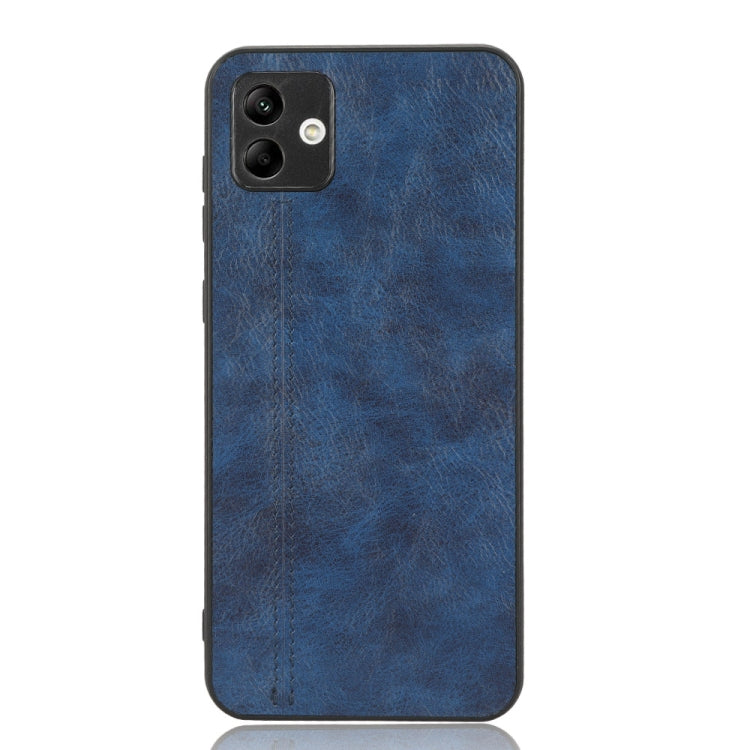 For Samsung Galaxy A04 4G Sewing Cow Pattern Skin PC + PU + TPU Phone Case