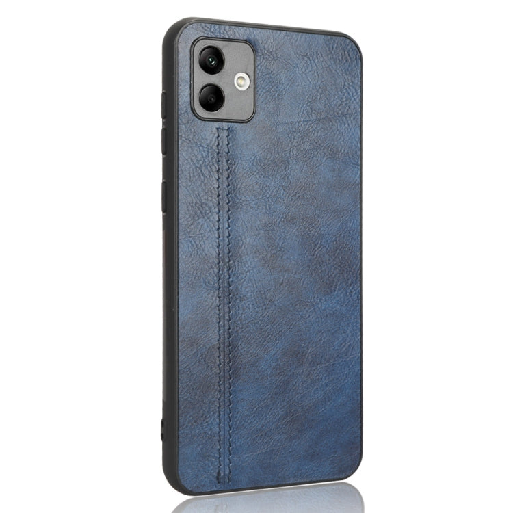 For Samsung Galaxy A04 4G Sewing Cow Pattern Skin PC + PU + TPU Phone Case