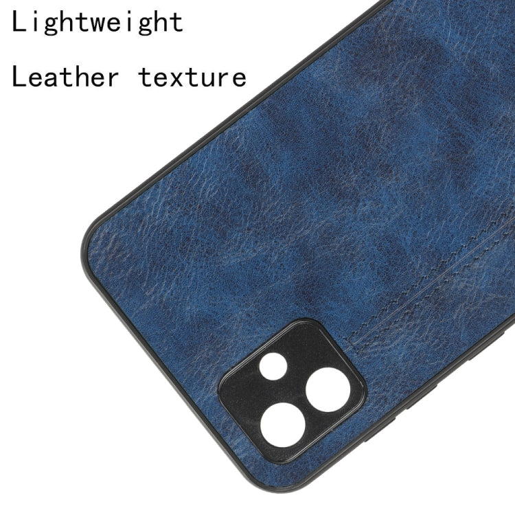 For Samsung Galaxy A04 4G Sewing Cow Pattern Skin PC + PU + TPU Phone Case