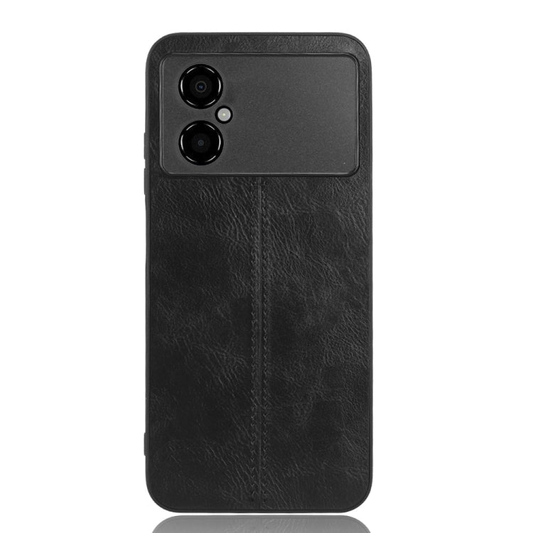 For Xiaomi Poco M4 5G Sewing Cow Pattern Skin PC + PU + TPU Phone Case