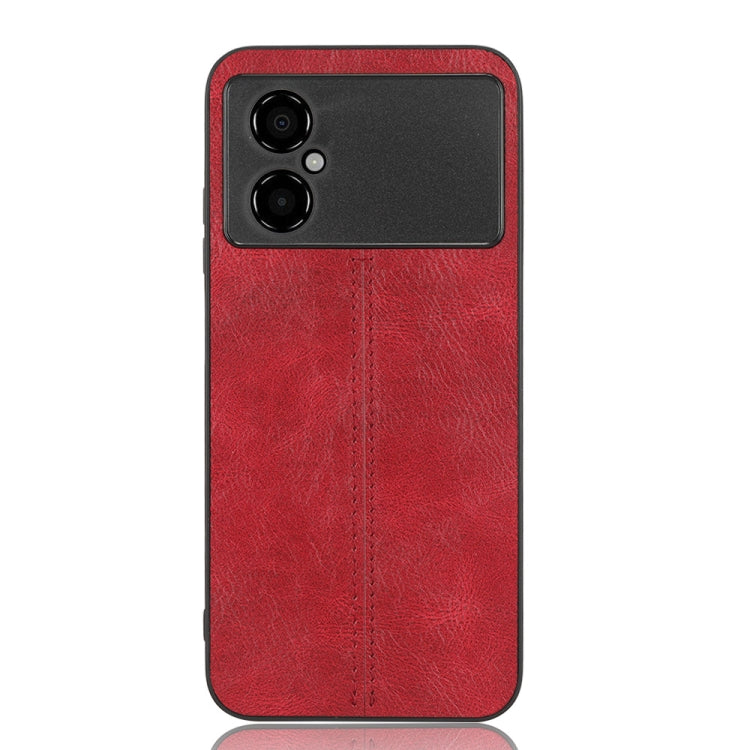 For Xiaomi Poco M4 5G Sewing Cow Pattern Skin PC + PU + TPU Phone Case