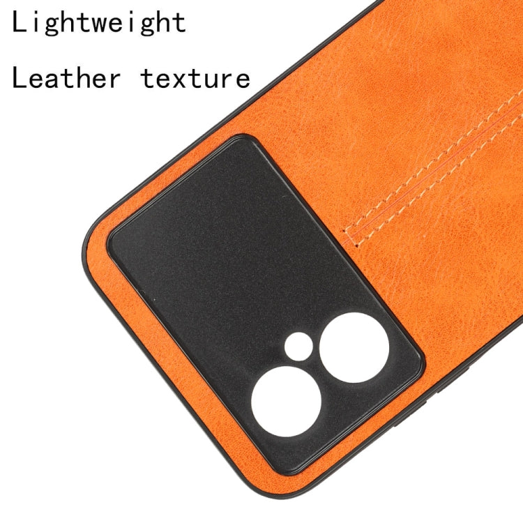 For Xiaomi Poco M4 5G Sewing Cow Pattern Skin PC + PU + TPU Phone Case