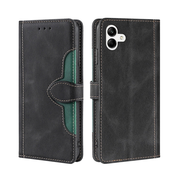 For Samsung Galaxy A04 Skin Feel Magnetic Buckle Leather Phone Case
