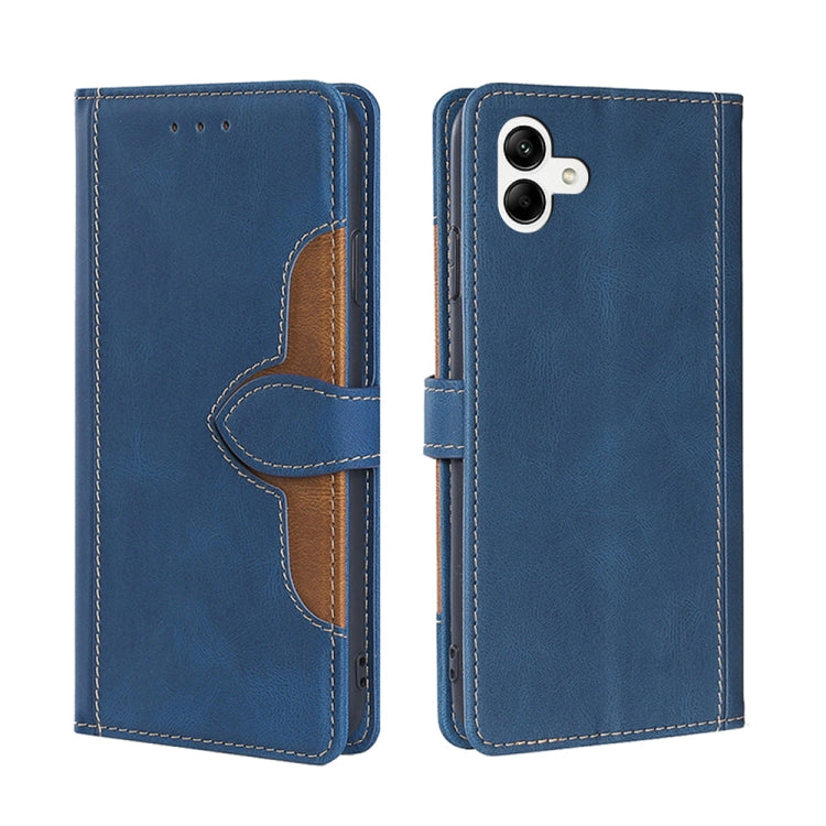 For Samsung Galaxy A04 Skin Feel Magnetic Buckle Leather Phone Case