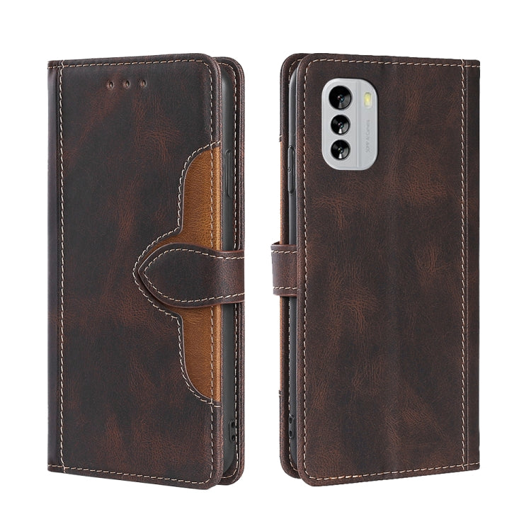For Nokia G60 5G Skin Feel Magnetic Buckle Leather Phone Case
