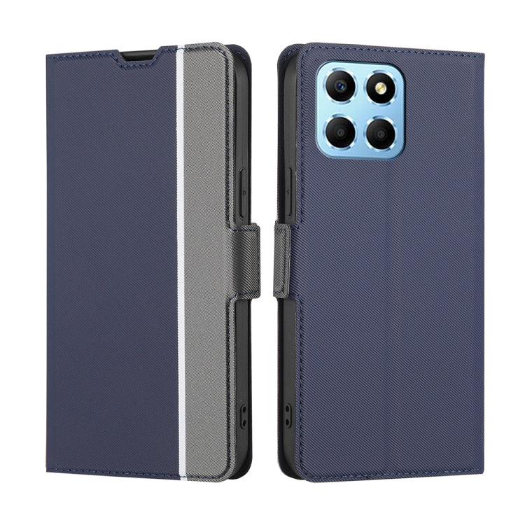 For Honor X8 5G/X6 Twill Texture Side Buckle Leather Phone Case