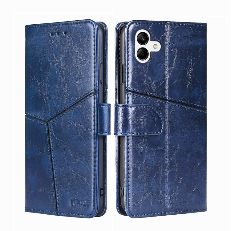 For Samsung Galaxy A04 Geometric Stitching Horizontal Flip Leather Phone Case