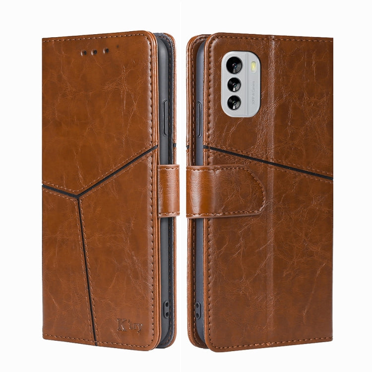For Nokia G60 5G Geometric Stitching Horizontal Flip Leather Phone Case
