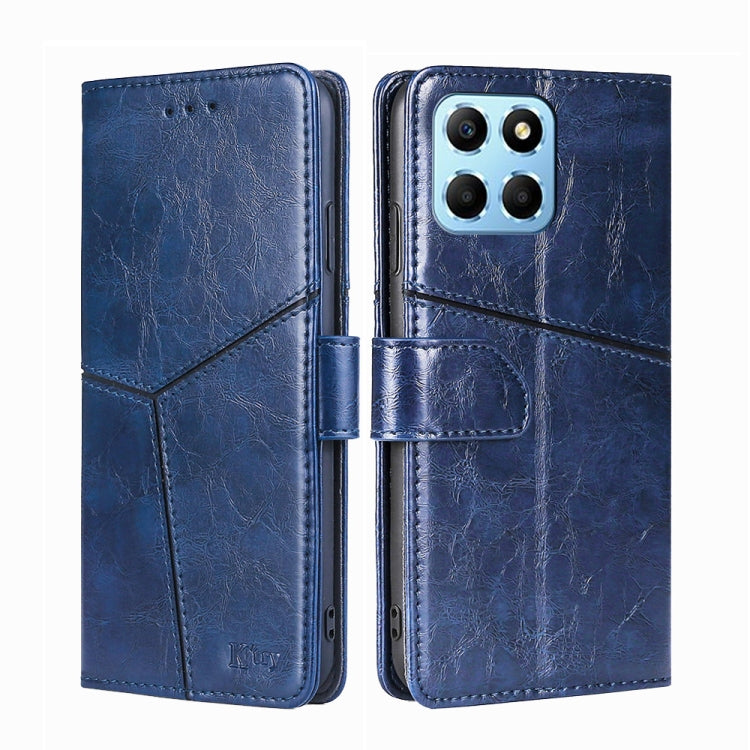 For Honor X8 5G/X6 Geometric Stitching Horizontal Flip Leather Phone Case