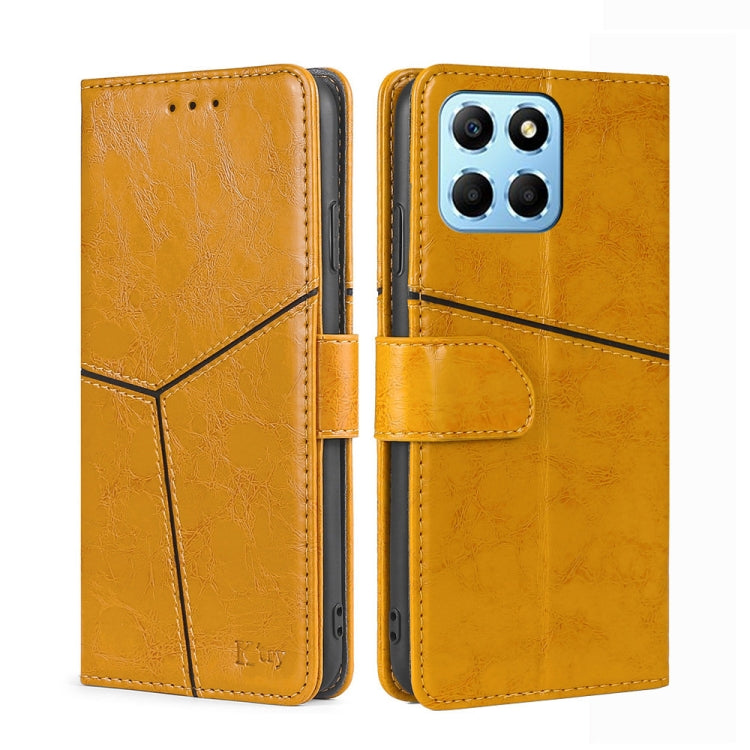 For Honor X8 5G/X6 Geometric Stitching Horizontal Flip Leather Phone Case